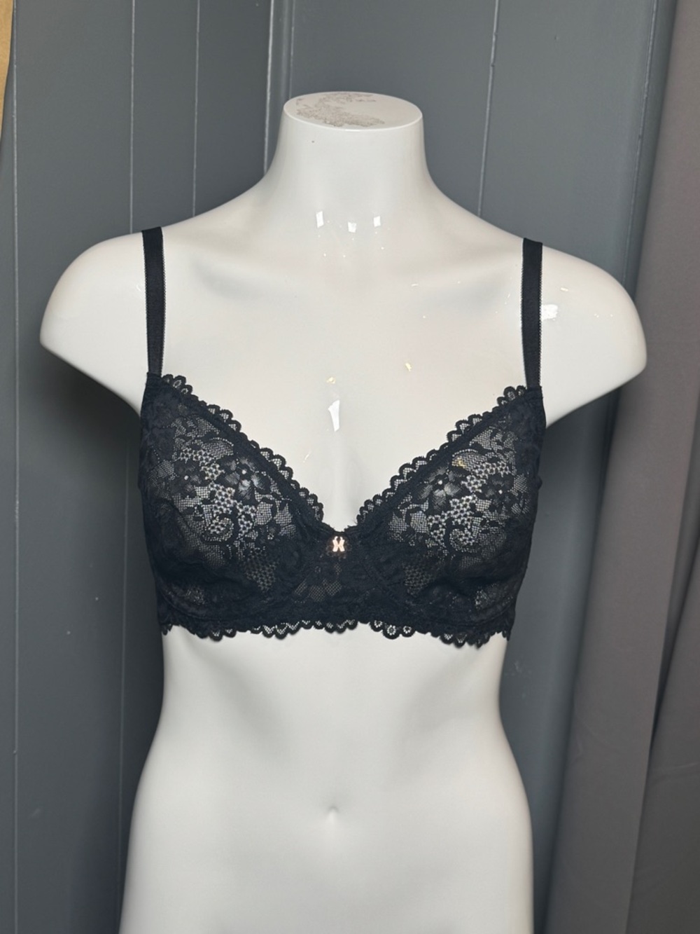 Savage Fenty Lace Underwire Bralette - Black